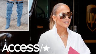 Jennifer Lopez Stuns In Denim Boots You Have To See! | Access