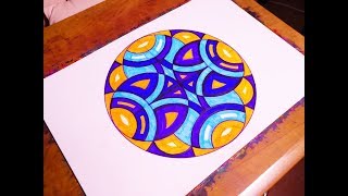 Simple Den Ratio Mandala Art Painting Geometric Demonstration