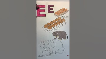 #drawing #painting #colouring #E for words #eggs #elephant