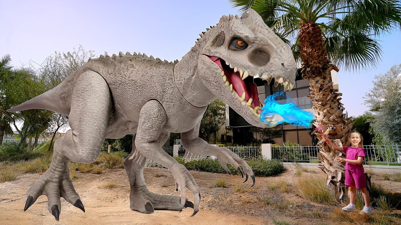 Игрушечные динозавры Стефи оживают.