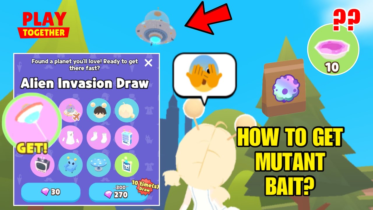 Aliens Invasion Draw ALIEN INVASION DRAW 80x!! HOW TO GET MUTANT BAIT? #playtogether - YouTube