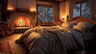 Fall asleep to the sound of a cozy fireplace in your bedroom. Natural relaxing sounds