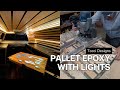 How I made Pallet Epoxy Table with LIGHTS - DIY Woodworking for VanLife