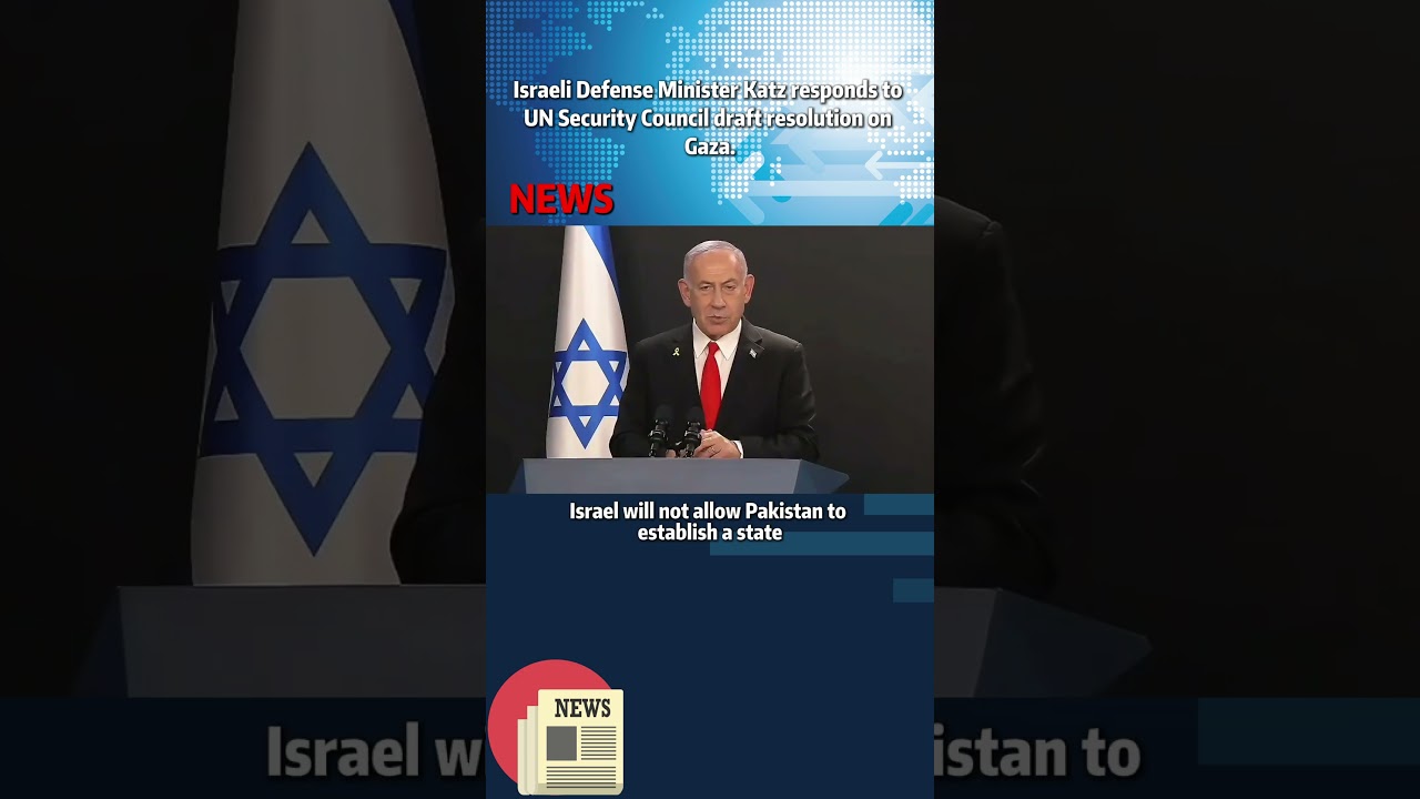 Israeli Defense Minister Katz responds to UN Security Council draft resolution on Gaza 