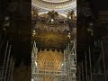 Bernini's 17th century canopy in St. Peter's Basilica now under scaffolding