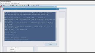 Part 5  Sick Leave Deduction - Fast Formula
