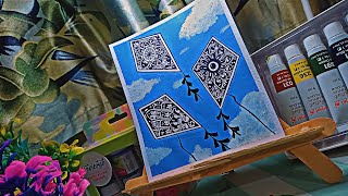 Kite Mandala Painting Art With Diti