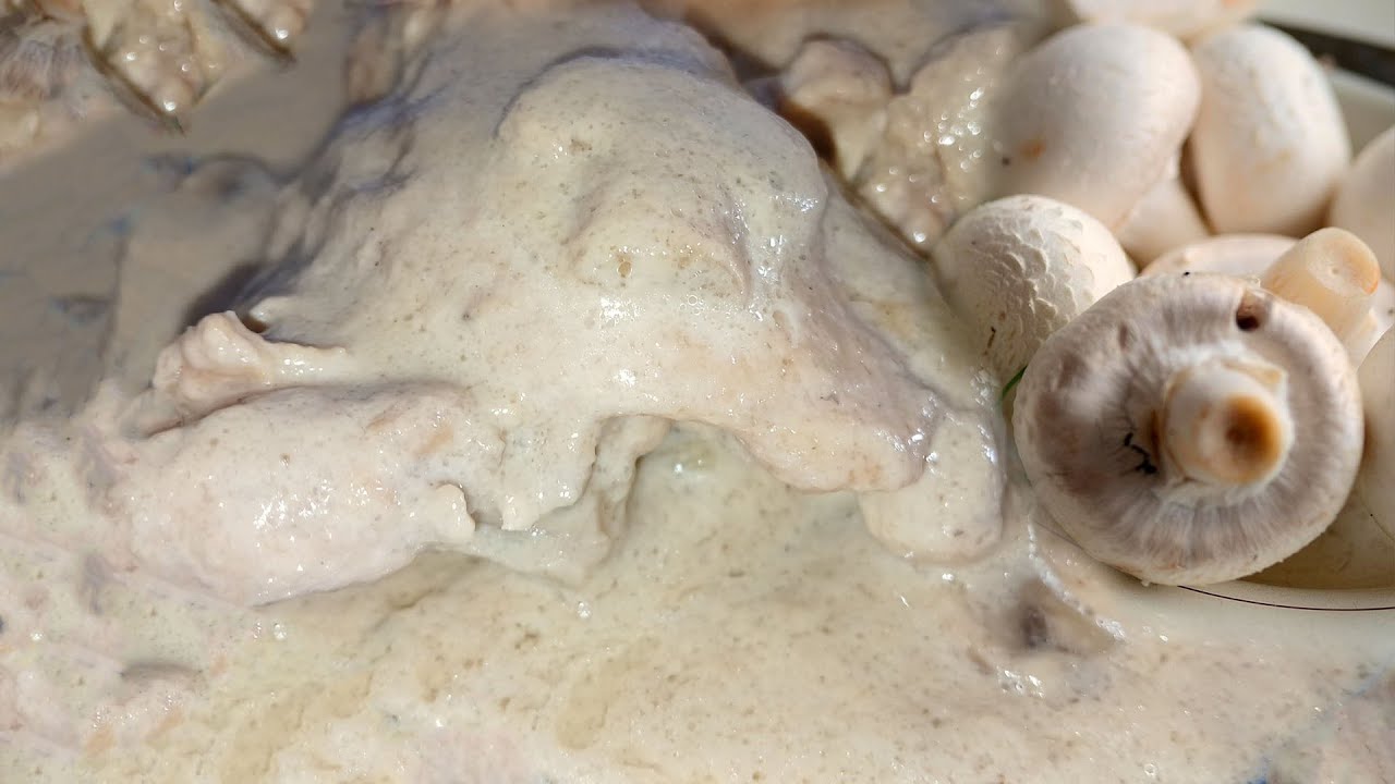 Pollo en salsa de Champiñones