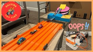 We Tried To Make A Hot Wheels Super Loop And Failed! Hot Wheels Basketball Instead? ‍♂