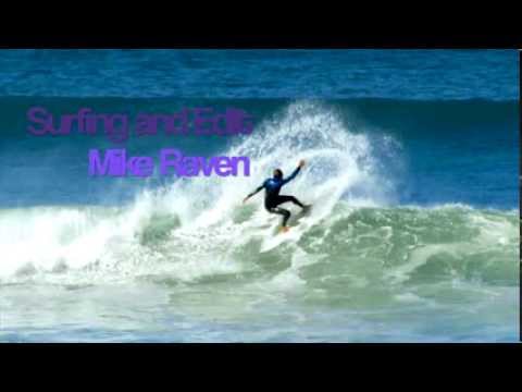 Mike Raven surfing at Widemouth bay