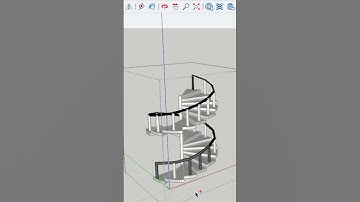 The fastest way to create a spiral staircase in Sketchup | #tutorialforbegginers  #3dsketchup |