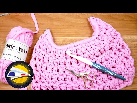 Crochet | Summer bag from T-shirt yarn | Very simple instructions | DIY pouch