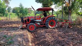 Kubota l5018 ไถสวนผาน 3 กับทีมงานดินระเบิด