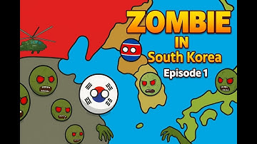 Zombie Virus Outbreak in South Korea ! 🧟 | Countryballs Animation (Episode 1)