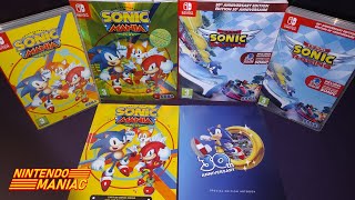 Team Sonic Racing 30th Anniversary Edition & Sonic Mania Plus Special Edition unboxing