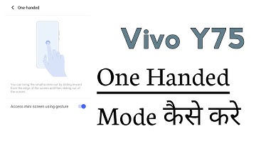 Vivo Y75 5G How To Use One Handed Mode