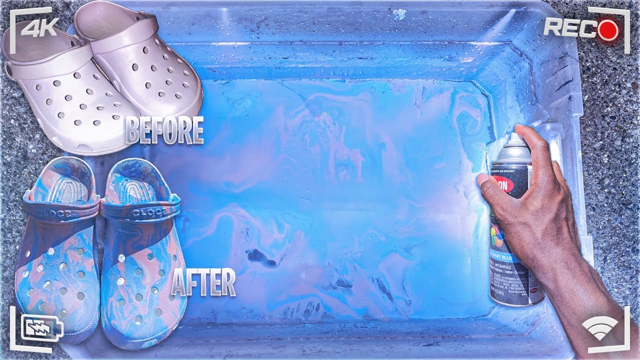 Hydro Dipping WHITE Crocs! *SATISFYING*