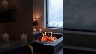 🔥 Cozy Cabin in a Fierce Blizzard | ASMR Ambience: Crackling Fire &amp; Howling Wind for Deep Sleep