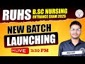RUHS B.Sc Nursing Entrance Exam 2025 | New Batch Launching | Concept RNA | By Raj Sir