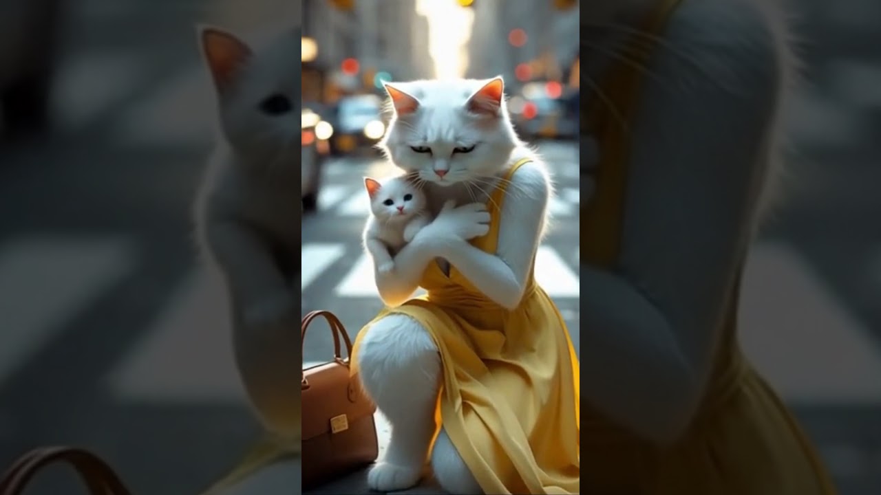 😹Emotional Cat Mom in the City – A Heartfelt Moment!