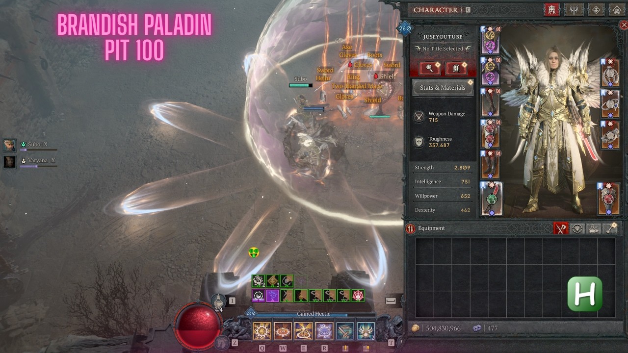 Brandish Paladin P260 | Pit 100 3:25 (No Adaptability/Moonrise 