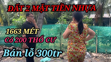 MS,711🌏 ĐẤT 2 MẶT TIỀN ĐƯỜNG NHỰA.1663 MÉT.CÓ 200 MÉT THỔ CƯ.GIÁ 2TỶ