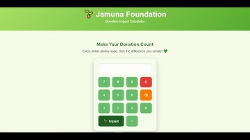 👉🚀 Donation Calculator Website | HTML CSS JavaScript Project | Jamuna Foundation Internship – Task 3