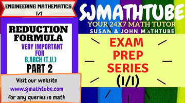 EXAM PREP SERIES :TU IOE MATH (I/I) REDUCTION FORMULA - 2 FOR tan  & cot (Very Important for B.Arch)