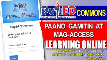 How to Access DepEd Commons for Students| Online Activity