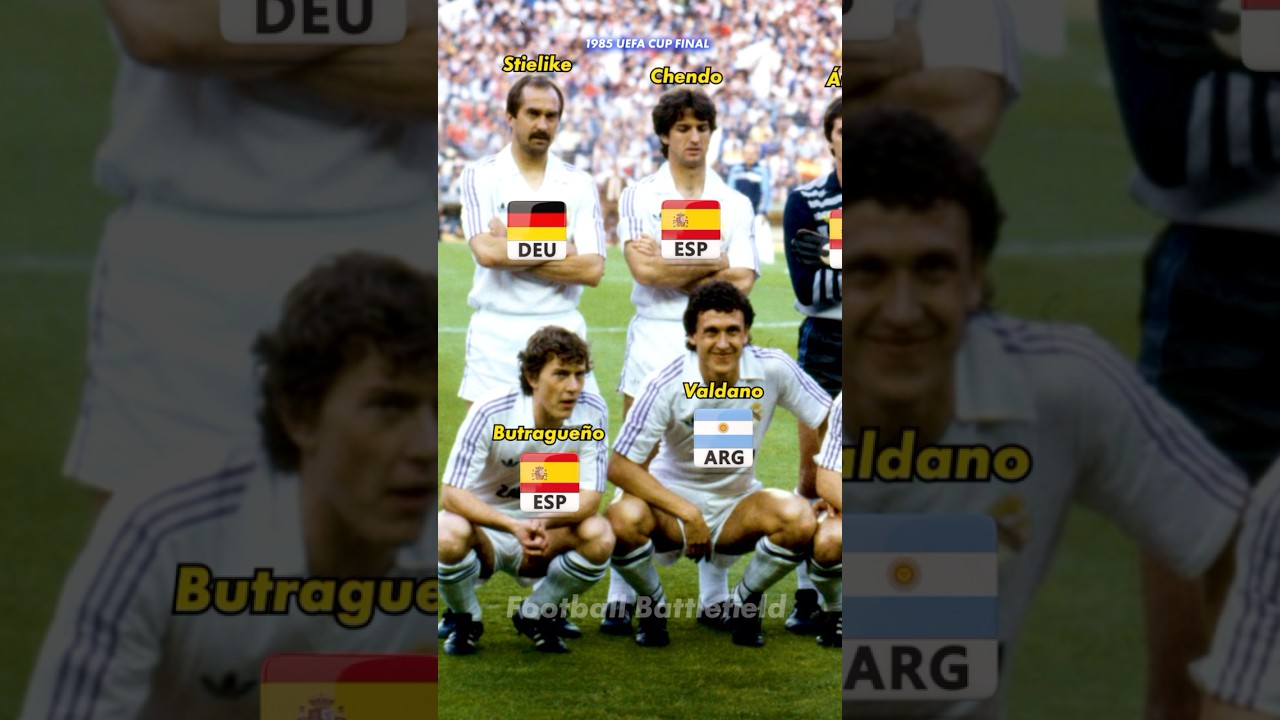 Real Madrid squad vs Videoton SC Final UEFA Cup 1985🔥Nations❤️