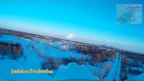 Eflite Apprentice S 15e With Float set on snow Flight 2015-03-05