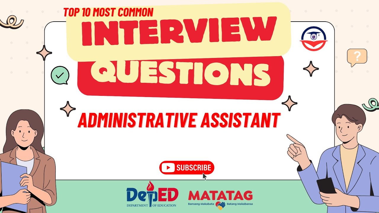 Interview Questions for Administrative Assistant in DepEd - YouTube