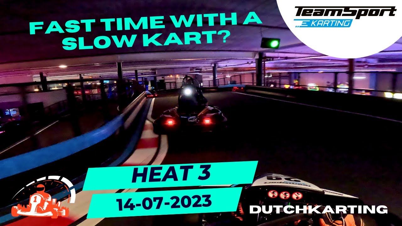 Snelle tijd neerzetten met een trage kart? | Teamsport E-karting Utrecht | Heat 3