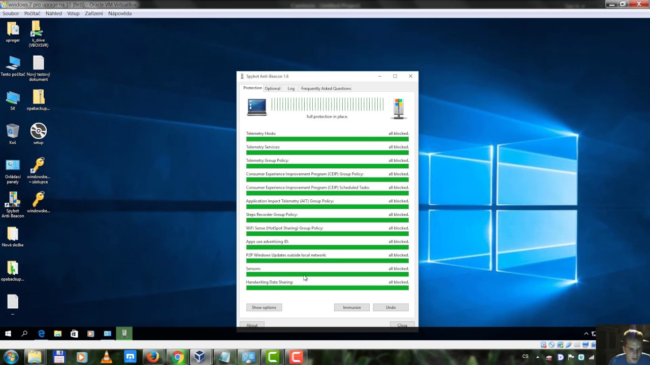 spybot beacon Update Stop šmirovaní Windows 10 Spybot anti beacon