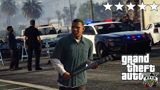 Starting ABSOLUTE ANARCHY In Grand Theft Auto V |BIGGEST POLICE CHASE| (Grand Theft Auto V: 2013)