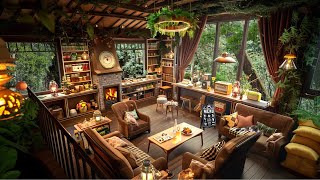 Warm & Relaxing Jazz Music ☕ Cozy Coffee Shop Ambience & Soothing Rain Sounds for Study, Work, Focus