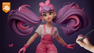 Sculpt Appealing Characters in Blender Time Lapse