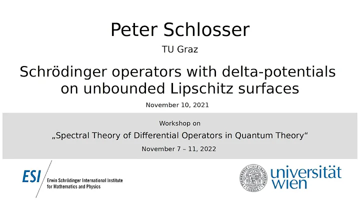 Peter Schlosser - Schrödinger operators with delta-potentials on unbounded Lipschitz surfaces