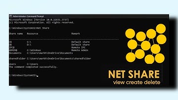 How To View, Create, Delete Network Shares Using Windows Command Prompt