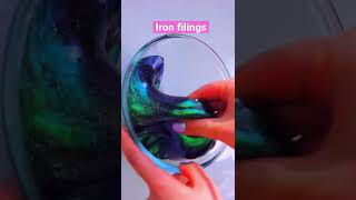 How To Make Magnetic Slime in 20 seconds 🧲🧭 #Shorts #Slime