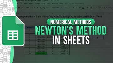 Newton’s Method In Google Sheets | Numerical Methods