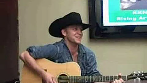 Justin Moore sings "I Could Kick Your Ass" live at KKNG Radio