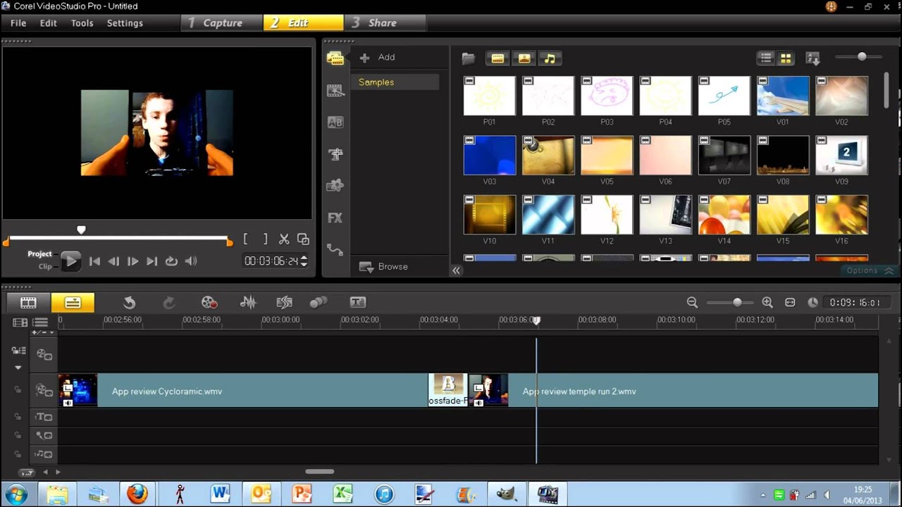 corel video studio x9 editing audio