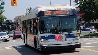 2011 New Flyer XD40 #4817 on the Q56 at Jamaica Avenue and Cypress Hills Street