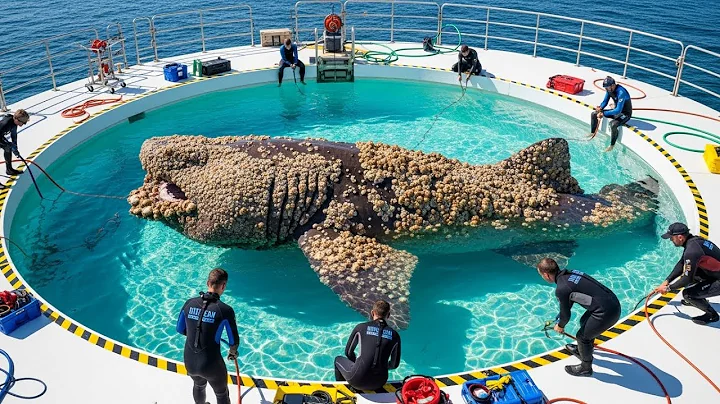 Incredible Giant Basking Shark Rescue | High-Tech Barnacle Removal Mission