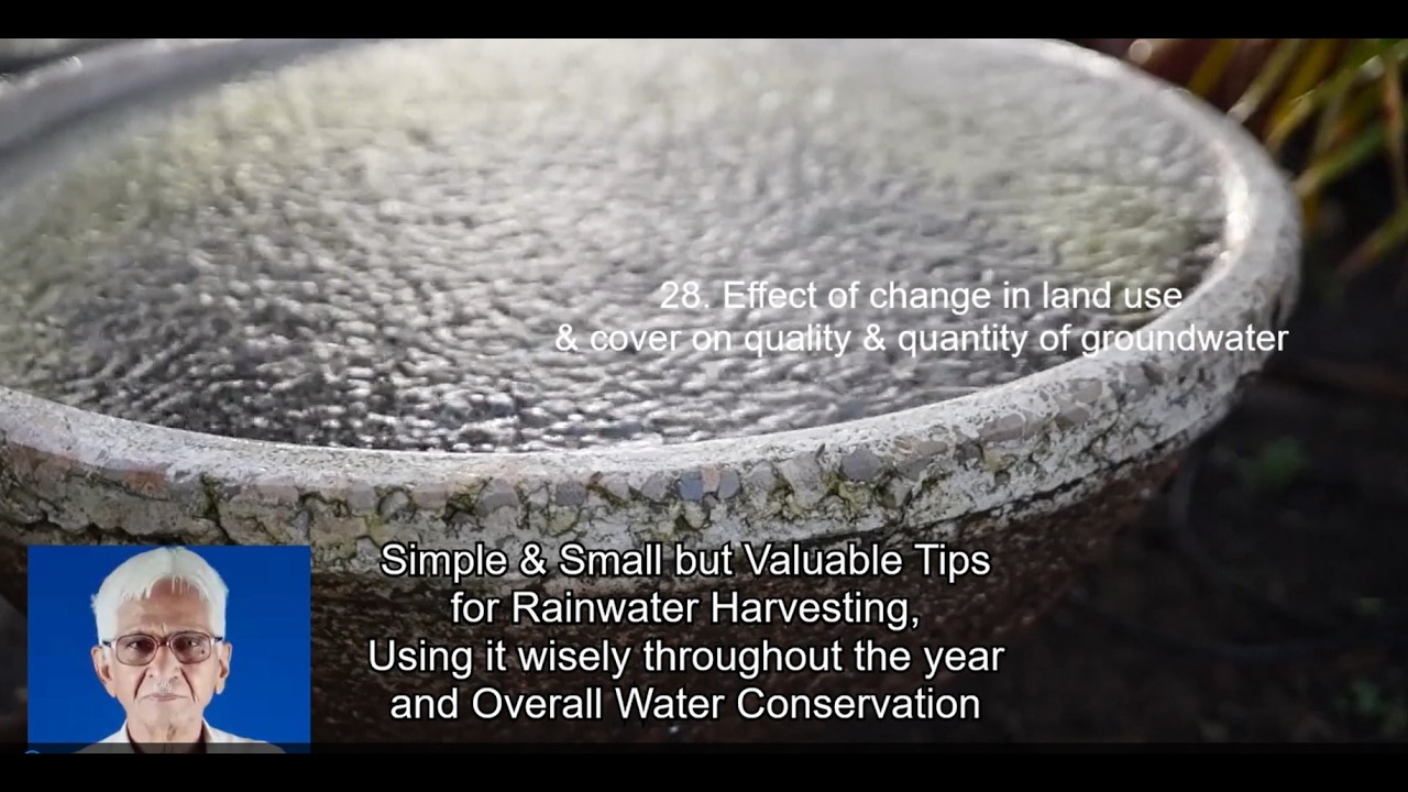 28. Effect of change in land use & cover on quality & quantity of groundwater