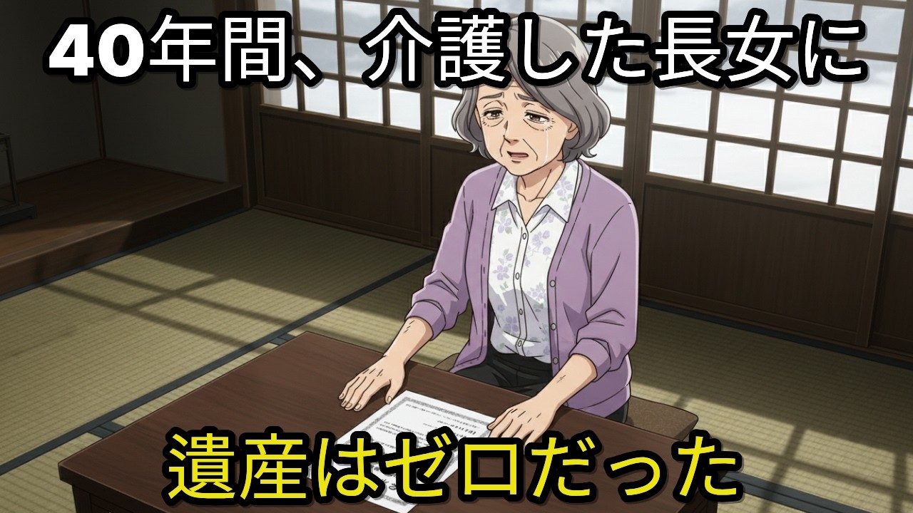 遺産ゼロ。40年間、親の介護をした長女への仕打ち