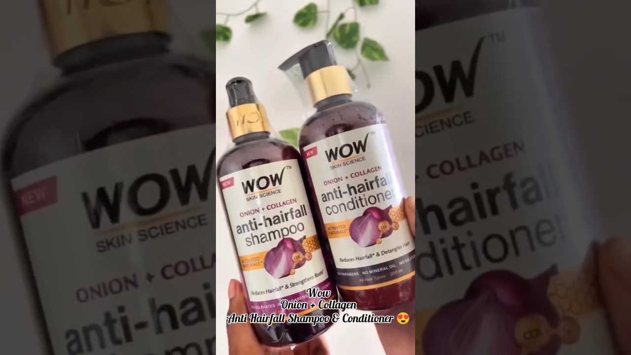 Wow Onion + Collagen Anti hairfall Shampoo and conditioner ❤ 