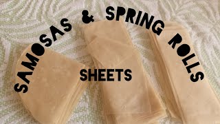 HOW TO MAKE SAMOSAS & SPRING ROLLS SHEETS FOR BEGINNERS ON STOVE & IN OVEN//SAMOSAS POCKETS// WRAPS