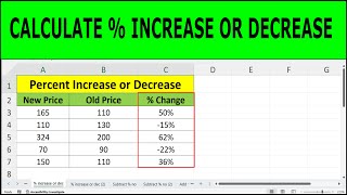 How To Calculate Percent Increase And Decrease In Excel  Easy Formula Tutorial